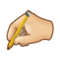 Writing Hand - Light emoji on Samsung